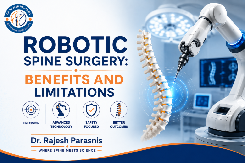 Robotic spine surgery technology assisting with precision during spine surgery
